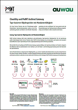 Solution Brief: PoINT Archival Gateway & Cloutility